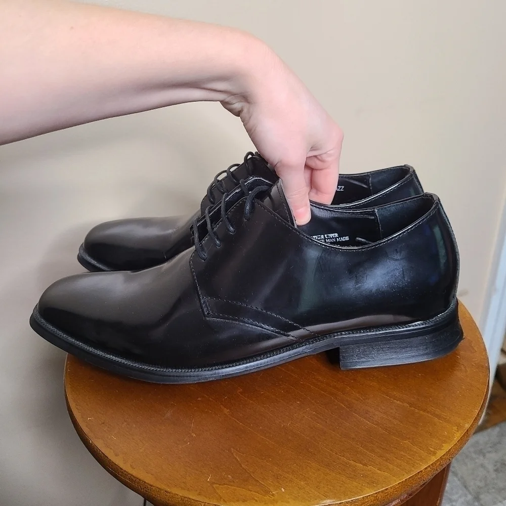 Jos A Bank Men's Black Leather Oxford Dress Shoes
